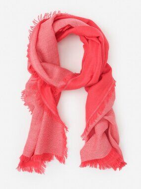 J McLaughlin Carey Cashmere Scarf - Coral/Pink NEW